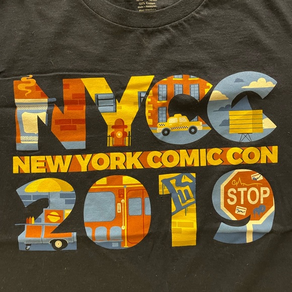 New York Comic Con Official T-Shirt 2019 NYCC Small 100% Cotton ReedPop Comics - Picture 2 of 4